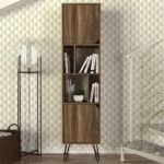 Βιβλιοθήκη μελαμίνης Norma χρώμα καρυδί 45x35x184εκ.