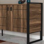 Μπουφές μελαμίνης Ursula χρώμα καρυδί 180x40x77,6εκ.