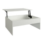 Τραπεζάκι σαλονιού Devon με σερβιτόρο από μελαμίνη χρώμα λευκό 110x60x44,8εκ.