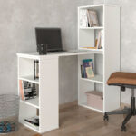 Γραφείο εργασίας πολυμορφικό Last από μελαμίνη χρώμα λευκό 119x44,7x123εκ.