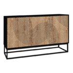 Μπουφές μελαμίνης Themis χρώμα μαύρο - sapphire oak 150x35x83,6εκ.