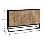 Μπουφές μελαμίνης Themis χρώμα μαύρο - sapphire oak 150x35x83,6εκ.