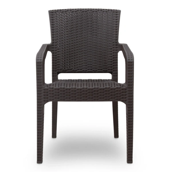 Πολυθρόνα πολυπροπυλενίου Clio recycled χρώμα καφέ 57x55x86εκ.