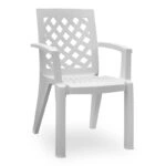 Πολυθρόνα πολυπροπυλενίου Kira  χρώμα λευκό 58x52x87εκ.