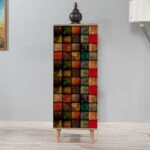 Παπουτσοθήκη - ντουλάπι Soho από μελαμίνη χρώμα sonoma 50x38x135εκ.