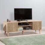 Έπιπλο τηλεόρασης Soho  από μελαμίνη χρώμα sonoma 140x40x50 εκ.