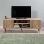 Έπιπλο τηλεόρασης Soho  από μελαμίνη χρώμα sonoma 140x40x50 εκ.