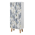 Ντουλάπι κουζίνας/μπάνιου - Παπουτσοθήκη Assiri από μελαμίνη χρώμα λευκό 50x38x135εκ.