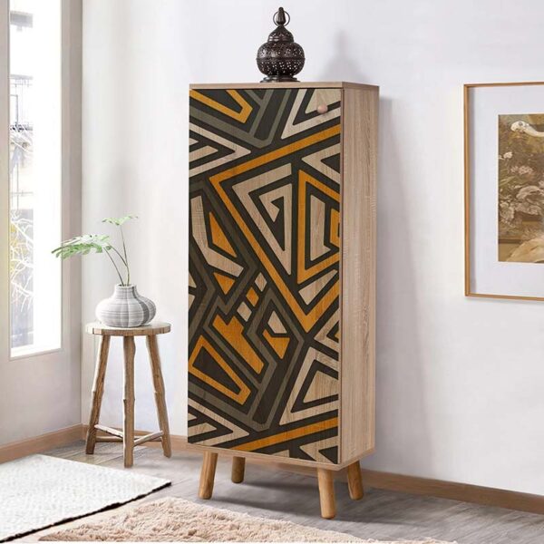 Παπουτσοθήκη - ντουλάπι Soho από μελαμίνη χρώμα sonoma 50x38x135εκ.