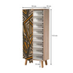 Παπουτσοθήκη - ντουλάπι Soho από μελαμίνη χρώμα sonoma 50x38x135εκ.