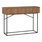 Κονσόλα Amedeo μεταλλική - μελαμίνης χρώμα καρυδί 120x36x90εκ.