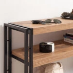 Κονσόλα Atlas  μεταλλική - μελαμίνης χρώμα atlantic pine 140x35x80εκ.