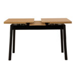 Τραπέζι Jemmy  επεκτεινόμενο από μελαμίνη χρώμα φυσικό - μαύρο 120/153x75x77εκ.