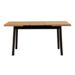 Τραπέζι Jemmy  επεκτεινόμενο από μελαμίνη χρώμα φυσικό - μαύρο 120/153x75x77εκ.