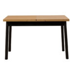 Τραπέζι Jemmy  επεκτεινόμενο από μελαμίνη χρώμα φυσικό - μαύρο 120/153x75x77εκ.