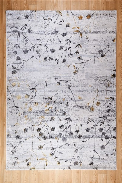 ΧΑΛΙ SHINY VELVET 5641/Anthracite Yellow - 160cm x 230cm