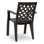 Σετ τραπεζαρία κήπου Callan 5τμχ πολυπροπυλενίου τραπέζι 140x70 - πολυθρόνα χρώμα καφέ S_GP046-0003,1+GP046-0004,3x4