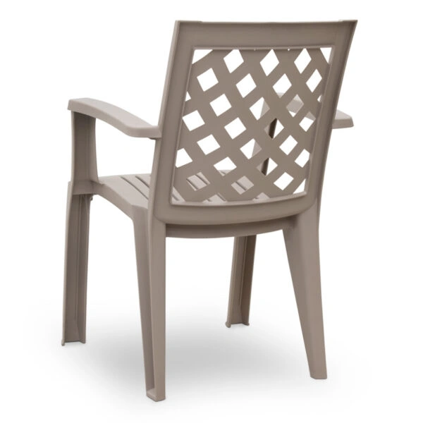 Σετ τραπεζαρία κήπου Callan 5τμχ πολυπροπυλενίου τραπέζι 140x70 - πολυθρόνα χρώμα cappuccino S_GP046-0003,2+GP046-0004,2x4