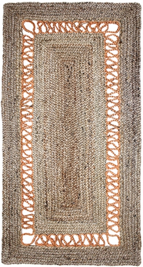 ΧΑΛΙ ΓΙΟΥΤΑ CORDA NATURAL-RUST - 160cm x 230cm