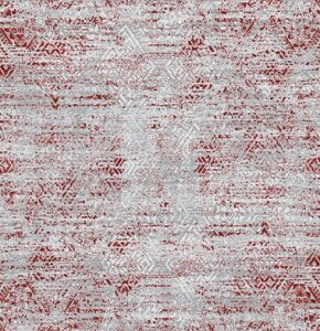 ΧΑΛΙ SHINY VELVET 6045/Light Grey Red - 200cm x 290cm