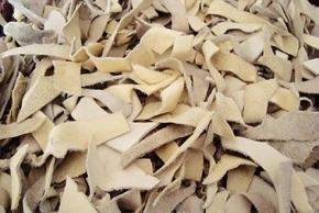 ΧΑΛΙ ΔΕΡΜΑΤΙΝΟ SHAGGY LEATHER BEIGE - 160cm - Στρογγυλό