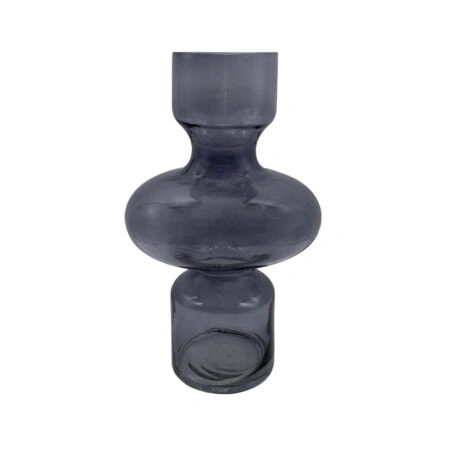 CIRKIN ΒΑΖΟ 20x20x30cm ΓΥΑΛΙ ΓΚΡΙ