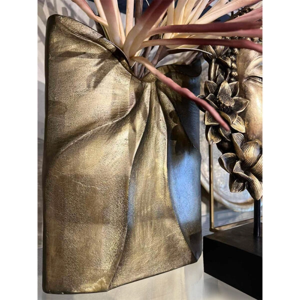 IWA 1 ΒΑΖΟ ΑΛΟΥΜΙΝΙΟ ΧΡΥΣΟ ΑΝΤΙΚΕ 23x8xH30cm