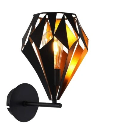 Artekko Diamond Μεταλλική Μαύρη Απλίκα (E27)