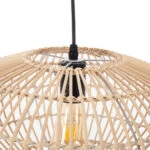 Bamboo Φωτιστικό Οροφής Μονόφωτο (Ε27) Φυσική Απόχρωση (45x45x25)cm