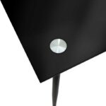 Τραπέζι Vincenzo ορθογώνιο με γυάλινη επιφάνεια μαύρο 120x80x75εκ