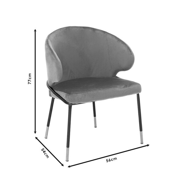 Καρέκλα Nalu βελούδο σάπιο μήλο-μαύρο χρυσό πόδι