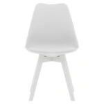 Καρέκλα Gaston  PP-PU λευκό-πόδι ξύλο λευκό 43x51x75εκ