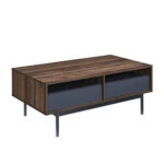 GROOVES COFFEE TABLE 2ΣΥΡΤΑΡΙΑ WOTAN OAK ΓΚΡΙ 110x60xH45cm