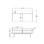 GROOVES COFFEE TABLE 2ΣΥΡΤΑΡΙΑ WOTAN OAK ΓΚΡΙ 110x60xH45cm