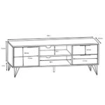 BRICK TV STAND 2ΠΟΡΤΕΣ ΚΑΡΥΔΙ ΜΕ PATTERN 130x39xH49,5cm