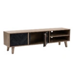 ALBERO TV STAND SONOMA DECAPE ΜΑΥΡΟ ΜΕ PATTERN 160x35xH45cm