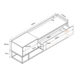 HILTON TV STAND SONOMA DECAPE 160x39,5xH45cm