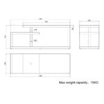 KIVOS TV STAND SONOMA 120x39,5xH47cm
