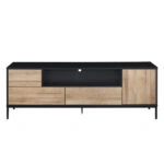 BLACKBIRD TV STAND RIVIERA OAK ΜΑΥΡΟ 160x40,5xH58cm