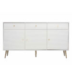 ZIZEL ΜΠΟΥΦΕΣ 3ΠΟΡΤΕΣ 3ΣΥΡΤΑΡΙΑ ΛΕΥΚΟ ΜΕ PATTERN ΧΡΥΣΟ 150x40xH80cm