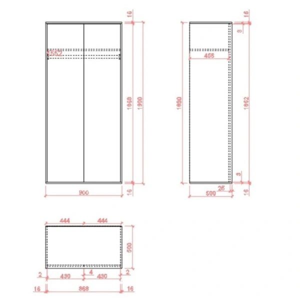BICYCLE ΝΤΟΥΛΑΠΑ SONOMA ΜΕ PATTERN 90x50xH190cm