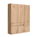 HERMES ΝΤΟΥΛΑΠΑ 3ΠΟΡΤΕΣ 1ΣΥΡΤΑΡΙ ARTISAN OAK 150x52xH200cm