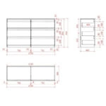 SONO MAGIC ΣΥΡΤΑΡΙΕΡΑ 6ΣΥΡΤΑΡΙΑ ΜΑΥΡΟ OAK 153x46xH91cm