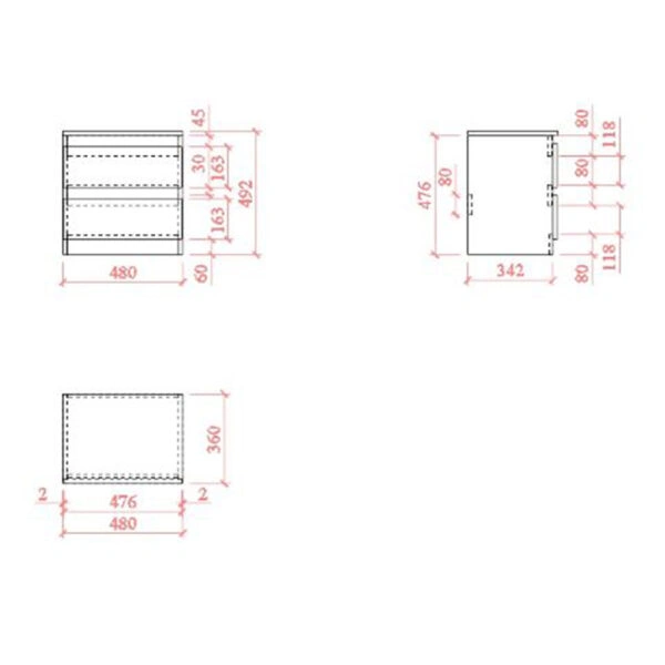 SONO ΚΟΜΟΔΙΝΟ 2ΣΥΡΤΑΡΙΑ ΛΕΥΚΟ OAK 48x36xH46,2cm