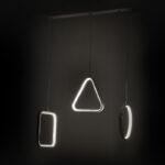 Φωτιστικό οροφής τρίφωτο PWL-0990  LED 60W μαύρο 70x10x100εκ