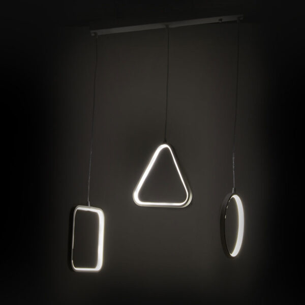 Φωτιστικό οροφής τρίφωτο PWL-0990  LED 60W μαύρο 70x10x100εκ