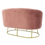 Καναπές 2θέσιος Rony βελούδο σάπιο μήλο-χρυσό 132x82x83εκ