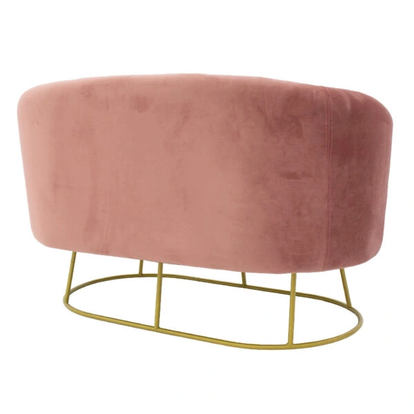 Καναπές 2θέσιος Rony βελούδο σάπιο μήλο-χρυσό 132x82x83εκ