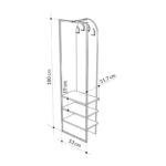 Έπιπλο εισόδου Archy μελαμίνης ανθρακί 53x32x180εκ