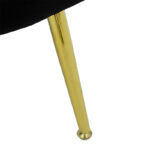 Πολυθρόνα Daimon βελούδο μαύρο-χρυσό 79x74x78εκ